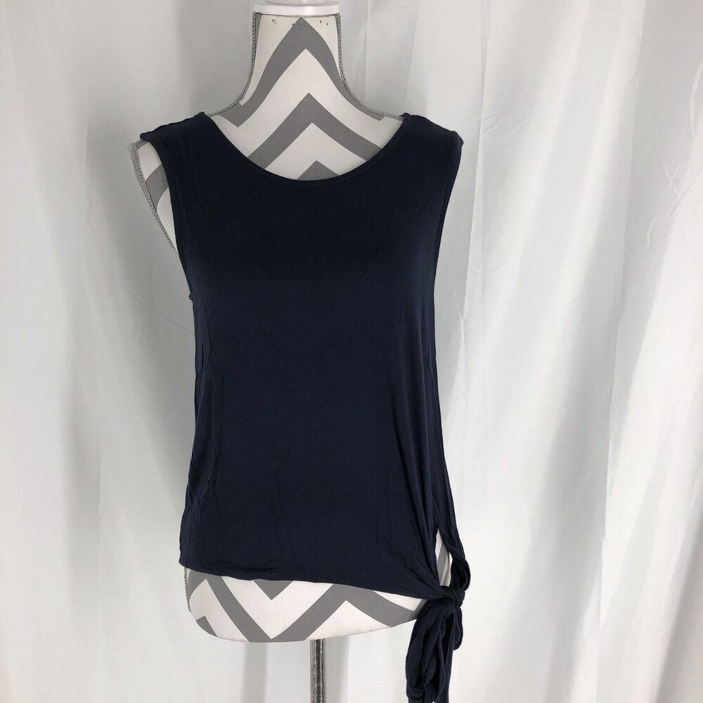 Philosophy Navy Size Medium Tank Top Tie Waist